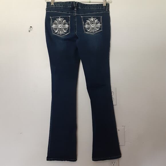 Red Camel Jeans Women's Size 11 Blue Denim Bootcut Jeans Embroidered - Picture 4 of 9